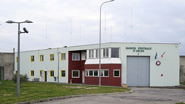 Cette photographie prise le 2 mars 2022 montre l'entrée de la Maison Centrale d'Arle, dans le sud de la France.