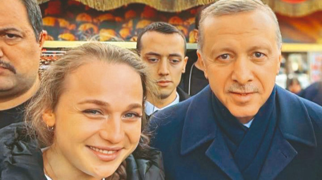 Elina Kvirikidze ve Cumhurbaşkanı Recep Tayyip Erdoğan.