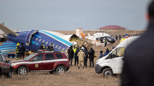 Место крушения пассажирского самолета авиакомпании "Azerbaijan Airlines", Казахстан, 25 декабря 2024 года