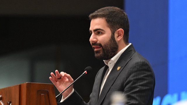 Santiago Palomo, alors directeur exécutif de la Commission nationale anti-corruption du Guatemala, s'exprimant lors d'une conférence de presse au Palais de la culture à Guatemala City, le 16 mai 2024.