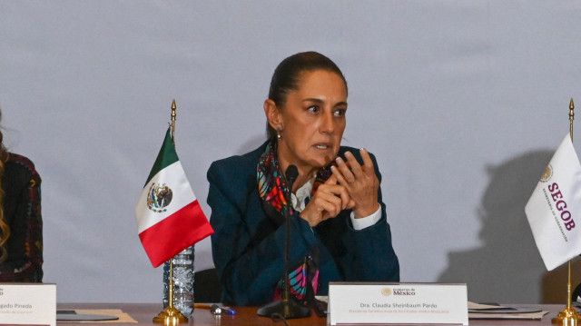 La présidente du Mexique, Claudia Sheinbaum, participe à la 50e session ordinaire du Conseil national de sécurité publique à Acapulco, dans l'État de Guerrero, au Mexique, le 10 décembre 2024.