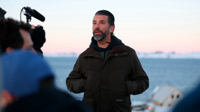 L'homme d'affaires américain Donald Trump Jr. à Nuuk, au Groenland, le 7 janvier 2025. 