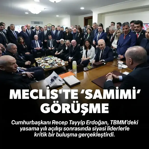 Cumhurbaşkanı Erdoğan'dan TBMM'de sürpriz görüşme
