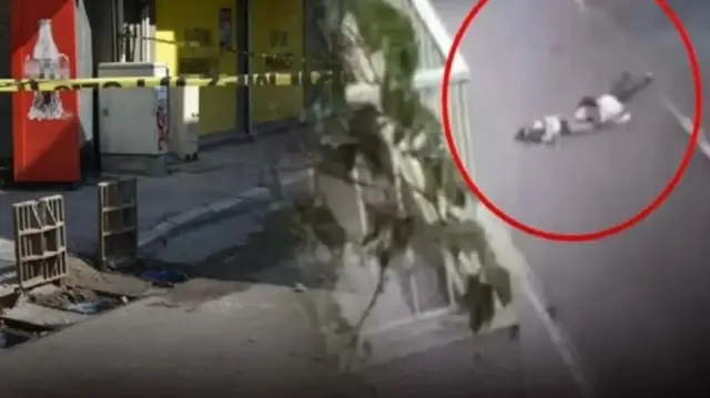 İzmir'in Konak ilçesinde İnanç Öktemay (44) ile Özge Ceren Deniz'in (23) elektrik akımına kapılarak can verdikleri sokak.