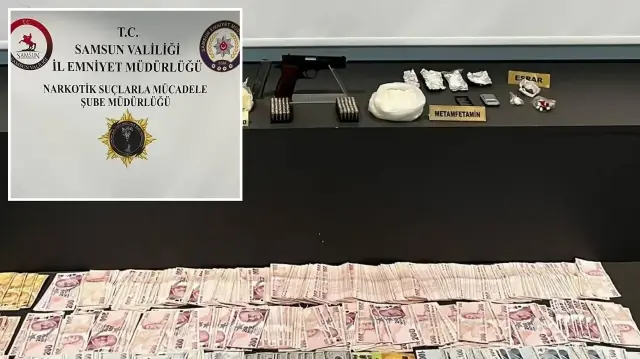 Samsun'da baza başlığına gizlenmiş uyuşturucu ele geçirildi