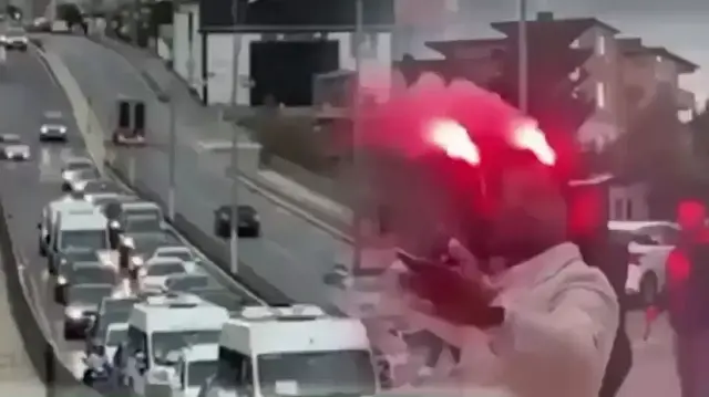 İstanbul'da yolu kapatan düğün konvoyundaki 10 araç sürücüsü yakalandı
