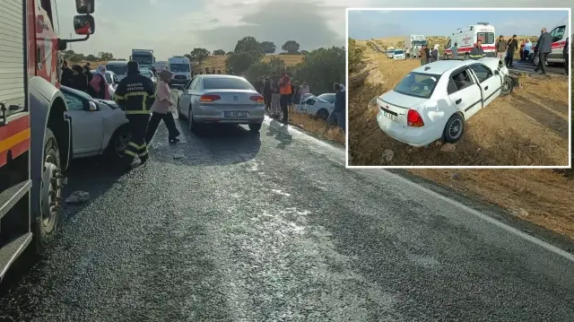 Mardin'de otomobiller çarpıştı: 4 yaralı
