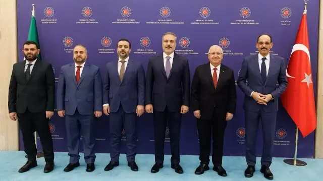 Bakanlar Fidan ve Güler ile MİT Başkanı Kalın, Ankara'da Suriyeli mevkidaşlarıyla görüştü.