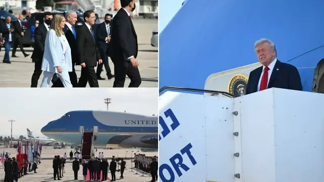 Trump'ı taşıyan uçak Tel Aviv yakınlarındaki Ben Gurion Havalimanı'na ulaştı.