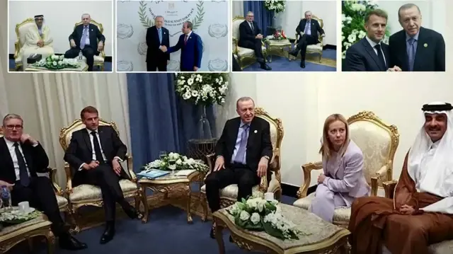 Cumhurbaşkanı Erdoğan, "Barış için Şarm El-Şeyh Zirvesi"ne katılmak üzere Mısır'da