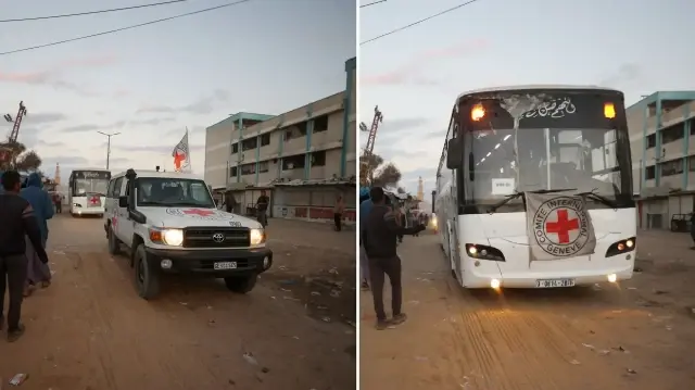 Hamas, Gazze'deki İsrailli esirleri Kızılhaç heyetine teslim etmeye başladı.
