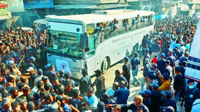 Gazze’deki ateşkesin ilk aşaması doğrultusunda Hamas, elindeki 20 esiri Kızılhaç aracılığıyla İsrail’e teslim etti.