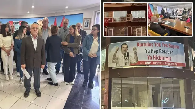 CHP Tunceli örgütü, parti binasında Genel Merkez'e karşı nöbet eylemi başlattı.