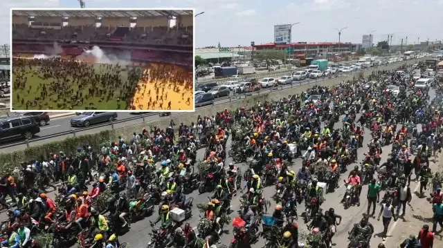Binlerce kişi Odinga’nın cenazesini taşıyan araca yaklaşık 10 kilometre boyunca eşlik etmişti.