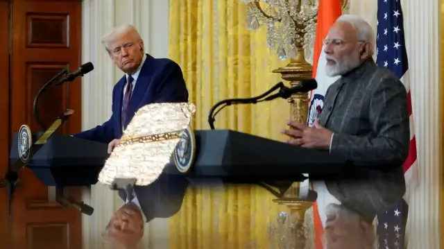 Le Président américain Donald Trump et le Premier Ministre indien Narendra Modi.