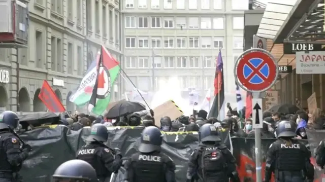 Swiss pro-Palestinian protest organizers demand probe into police violence