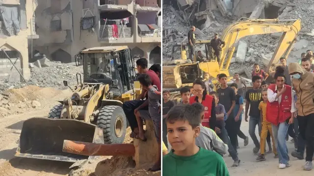Kızılhaç ve Filistinli ekipler, Han Yunus'ta ölen İsrailli esirlerin cenazelerini arıyor