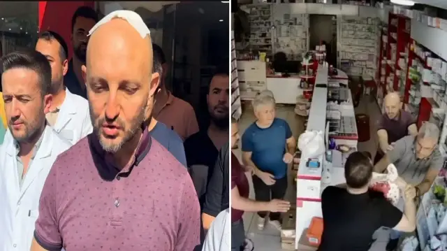 Babasına eski tarihli reçeteyle ilaç vermeyen eczane teknisyenine sopayla saldırdı