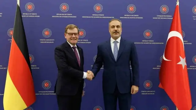 Dışişleri Bakanı Hakan Fidan, Almanya Federal Cumhuriyeti Dışişleri Bakanı Johann David Wadephul ile ortak basın topklantısı düzenliyor