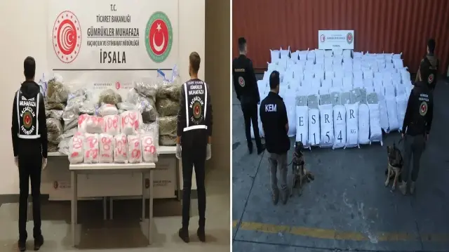 1 ton 326 kilogram uyuşturucu yakalandı.