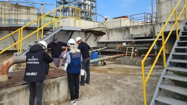 Ergene Havzası’ndaki arıtma tesislerinden ani denetimlerle numuneler alınıyor