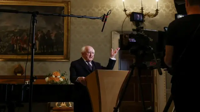 Le président irlandais Michael Higgins, le 1er octobre 2025.