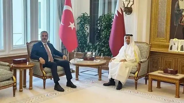 Turkish and Qatari foreign ministers hold talks in Doha during Erdogan's Gulf tour