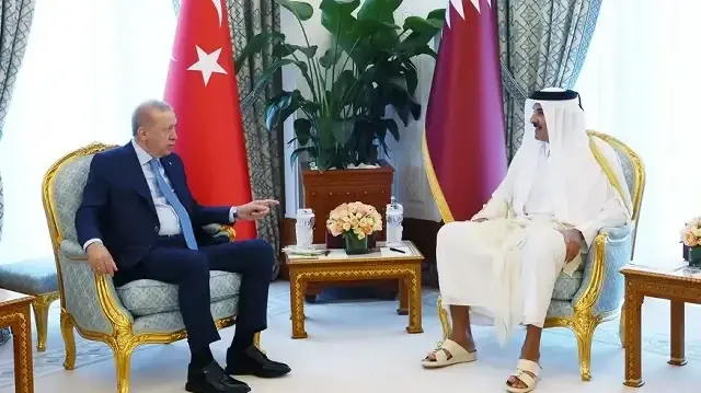 الرئيس أردوغان يلتقي أمير قطر