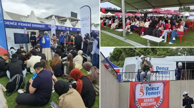 Deniz Feneri standını ziyaret eden öğrenciler, hem keyifli vakit geçirdi hem de dünyada yaşanan insani krizler ve yardım faaliyetleri hakkında önemli bilgiler edindi.