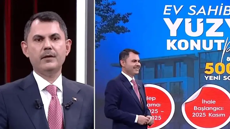 Çevre, Şehircilik ve İklim Değişikliği Bakanı Murat Kurum canlı yayında önemli açıklamalarda bulundu.