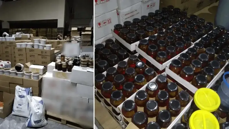 Batıkent Mahallesi'ndeki bir iş yerinde izinsiz gıda üretimi yapıldığı belirlendi.