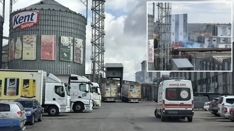 Edirne'de yağ fabrikasında yangın