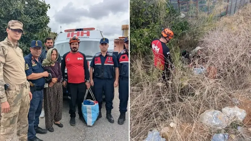 Mahalle sakinleri kadının sağ salim bulunmasıyla büyük sevinç yaşadı.