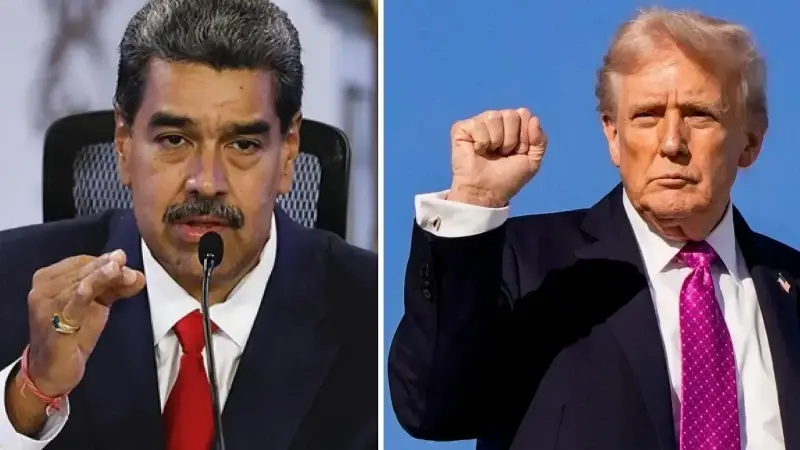 Venezuela Devlet Başkanı Nicolas Maduro ve ABD Başkanı Donald Trump