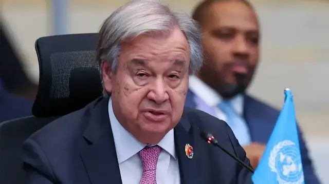 Le secrétaire général des Nations unies, Antonio Guterres, s'exprime lors du 15e sommet ASEAN-Nations unies (ONU) dans le cadre du 47e sommet de l'Association des nations de l'Asie du Sud-Est (ASEAN) à Kuala Lumpur, le 27 octobre 2025.
