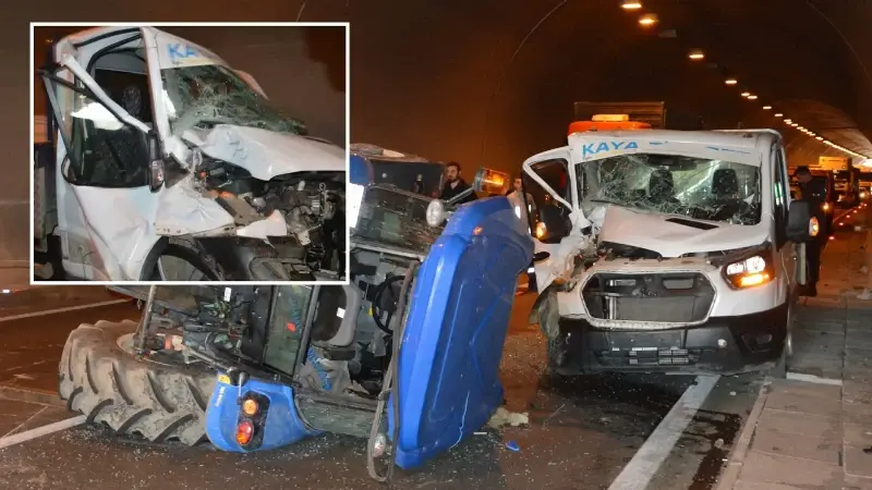 Samsun'da tünelde meydana gelen trafik kazasında 2 kişi yaralandı.