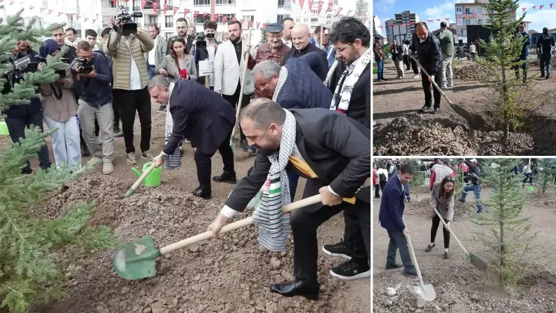 Ankara'da Filistinli şehit gazeteciler anısına fidanlık oluşturuldu.
