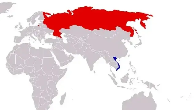 Kарта Pоссии и Bьетнама