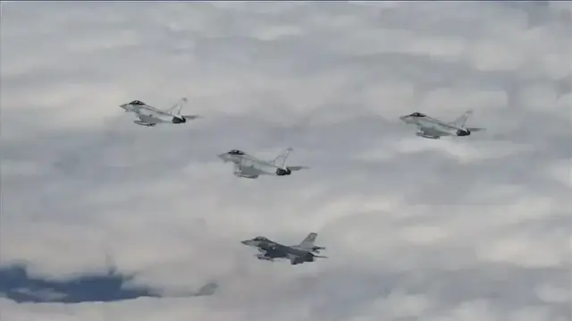 مقاتلات "إف-16" ترافق طائرات "يوروفايتر" البريطانية بأجواء تركيا