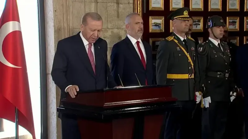 Cumhurbaşkanı Erdoğan ve devlet erkanı Anıtkabir’de