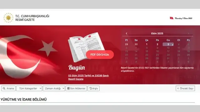 <p>Resmi Gazete kararları</p>