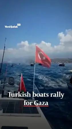 Turkish boats rally for Gaza