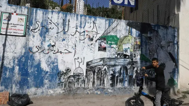 Vue du camp de réfugiés de Balata, à l’est de Naplouse, en Palestine occupée, le 2 mai 2025.