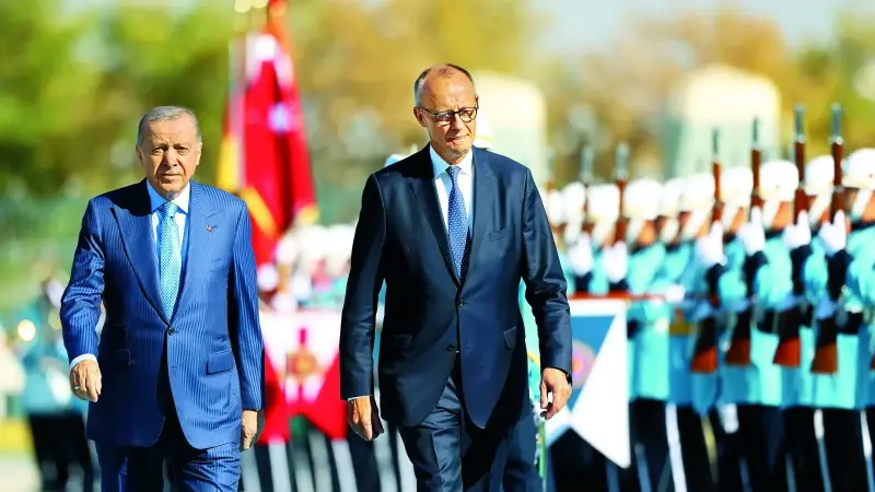 Cumhurbaşkanı Tayyip Erdoğan, Almanya Başbakanı Friedrich Merz.