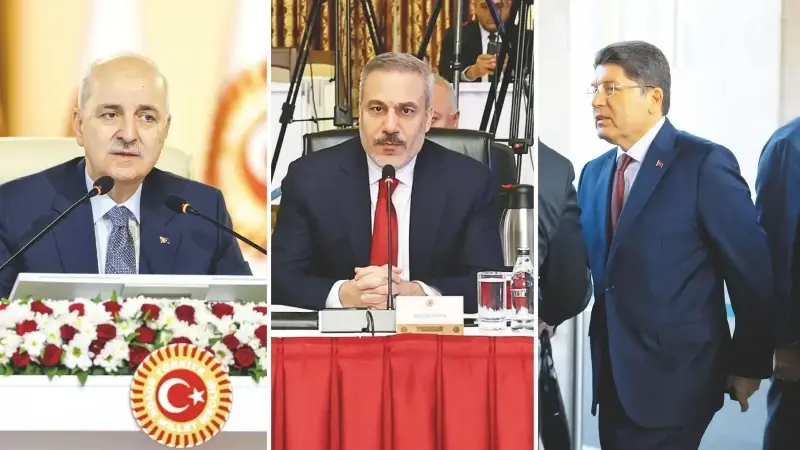 Numan Kurtulmuş, Hakan Fidan, Yılmaz Tunç.
