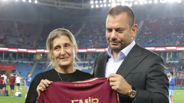 Trabzonspor Başkanı Ertuğrul Doğan ve Emir Yuşa'nın annesi Asiye Atıcı