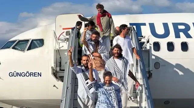 Chair of Turkish non-profit KADEM welcomes Gaza aid flotilla activists in Istanbul