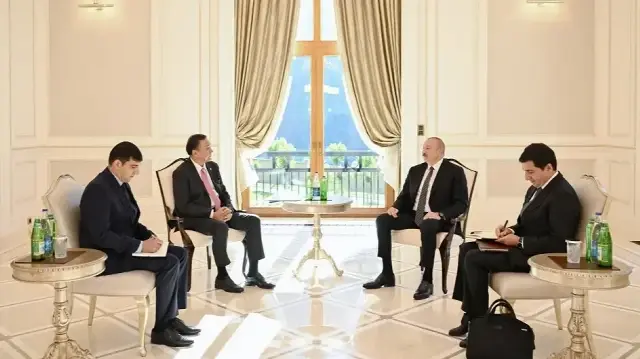 Ильхам Алиев и Кубанычбек Омуралиев