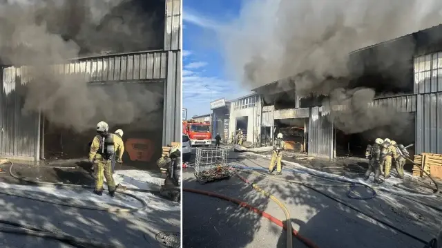 İtfaiye ekiplerinin müdahale ettiği yangın kontrol altına alınarak söndürüldü.