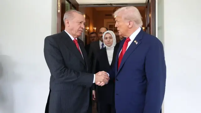 Cumhurbaşkanı Erdoğan ile ABD Başkanı Trump'ın geçtiğimiz günlerlerdeki görüşmesinden (Foto: Arşiv)